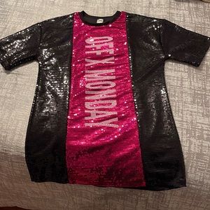 Sequined t-shirt dress